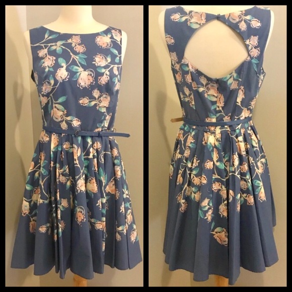 LC Lauren Conrad Floral Fit & Flare Dress Sundress - Picture 2 of 8